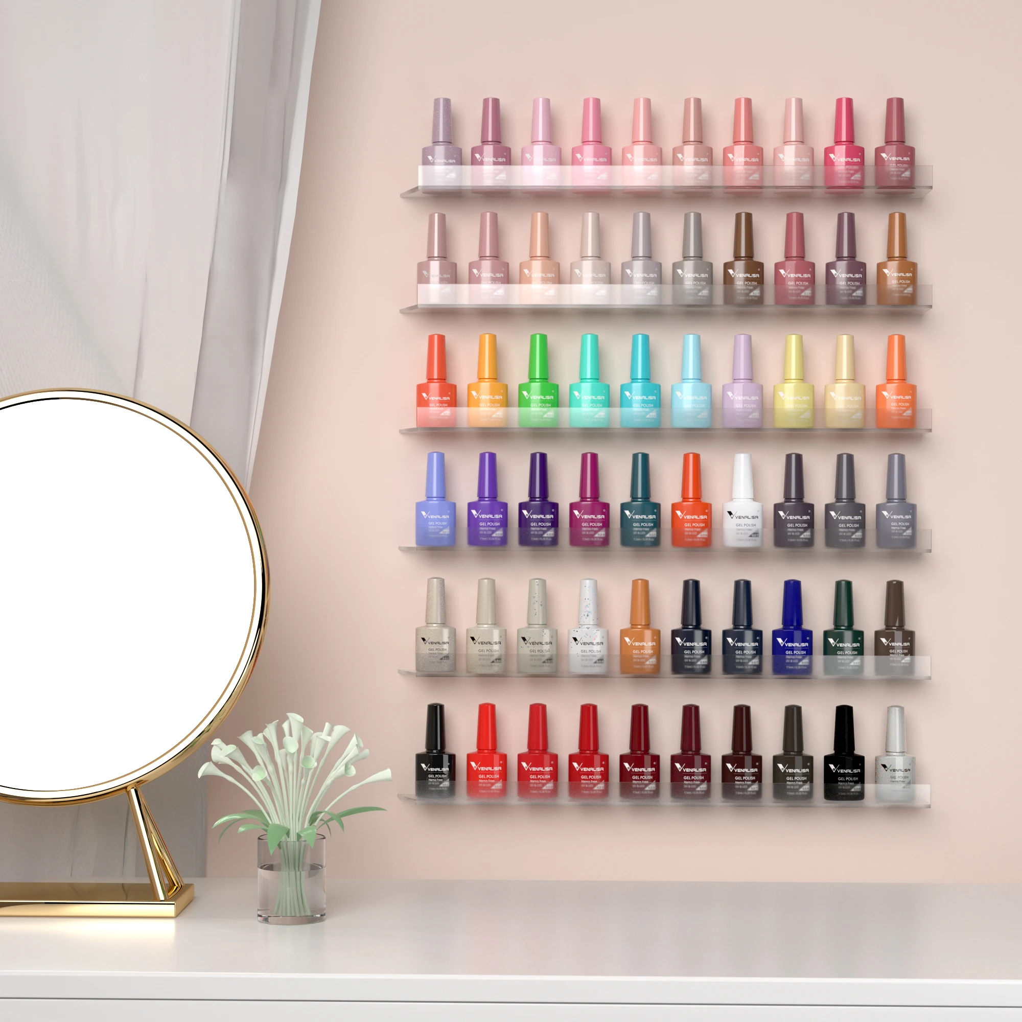 Kit Complet Vernis Gel UV Venalisa VIP4 - 60 Couleurs Hema Free | Label Privé