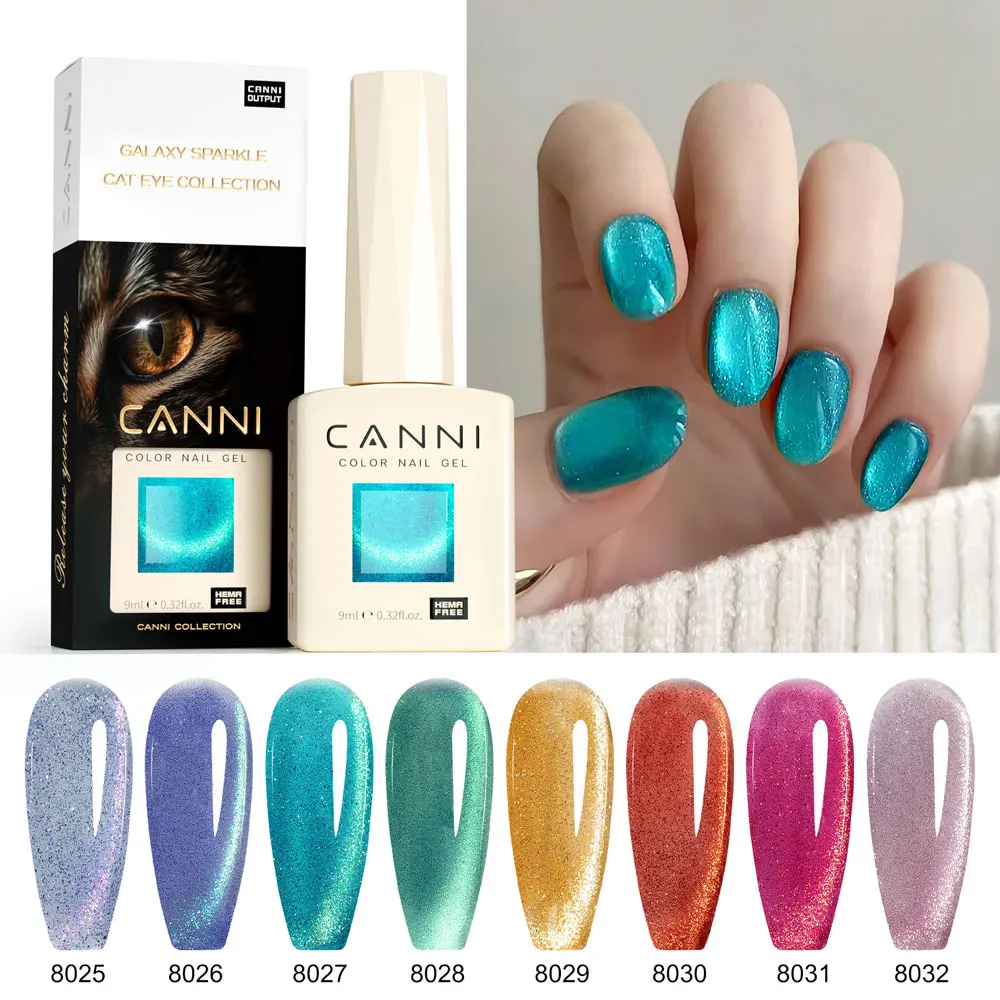 CANNI Gel Polish 9D Cat Eyes Caméléon – Vernis UV Semi-Permanent 9ml Sans HEMA