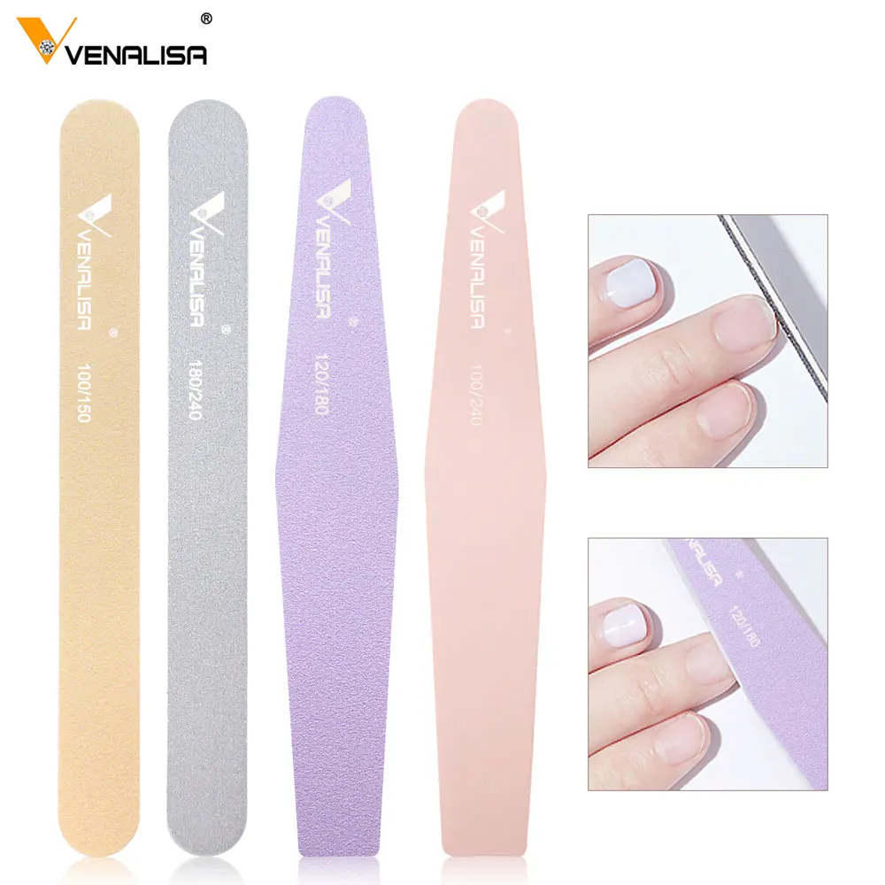 VENALISA Lime à Ongles Double Face Professionnelle – Lot de 4 à 5 pièces | Grit 100/180