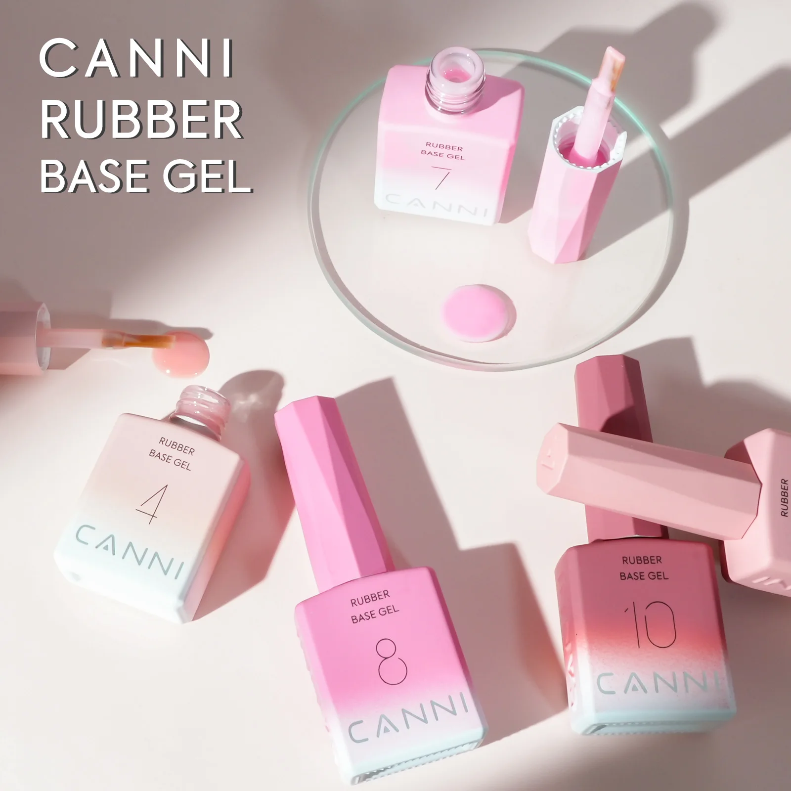 CANNI Base Coat Gel Semi-Transparent 9ml – Vernis UV/LED Longue Durée Nude French