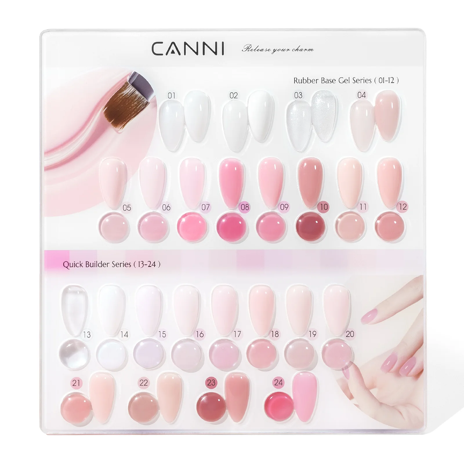 CANNI Base Coat Gel Semi-Transparent 9ml – Vernis UV/LED Longue Durée Nude French