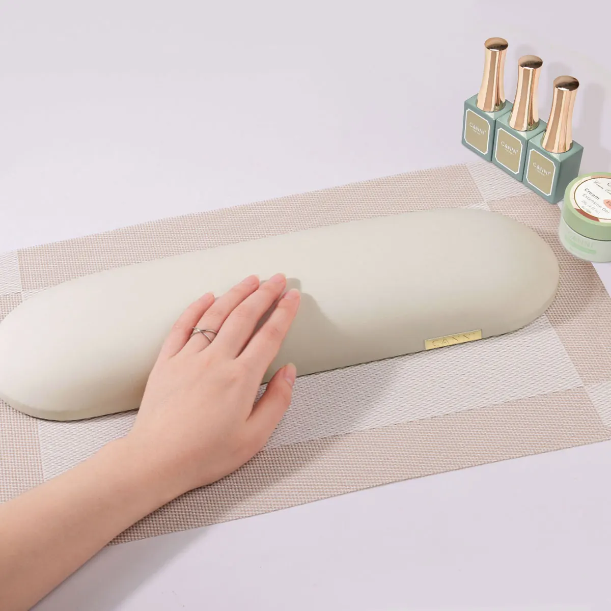 CANNI Repose-Main Ovale Professionnel pour Nail Art – Confort & Précision