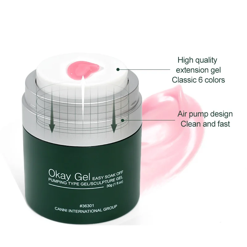 CANNI Gel UV Sculpture Ongles 30g - Tenue 4 Semaines, 6 Couleurs Disponibles