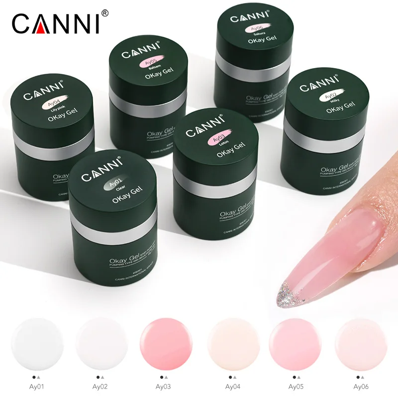 CANNI Gel Sculptural UV/LED 30g - Extension Ongles Français Style Luxe | 6 Couleurs
