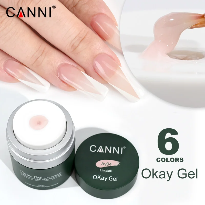CANNI Gel Sculptural UV/LED 30g - Extension Ongles Français Style Luxe | 6 Couleurs