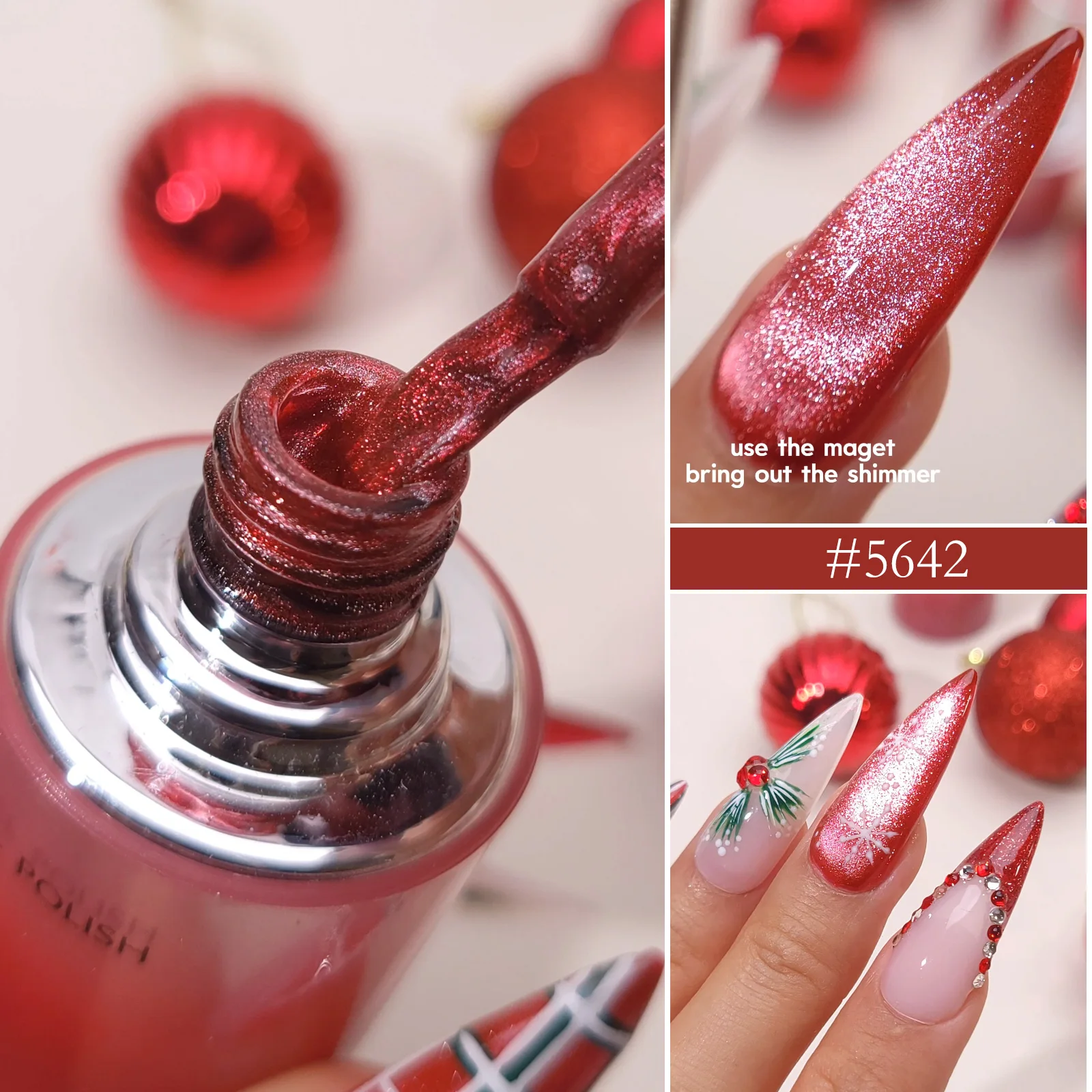 VENALISA Vernis Gel Cat Eyes Magnétique Pailleté – Sans HEMA TPO – 10ml 60 Couleurs
