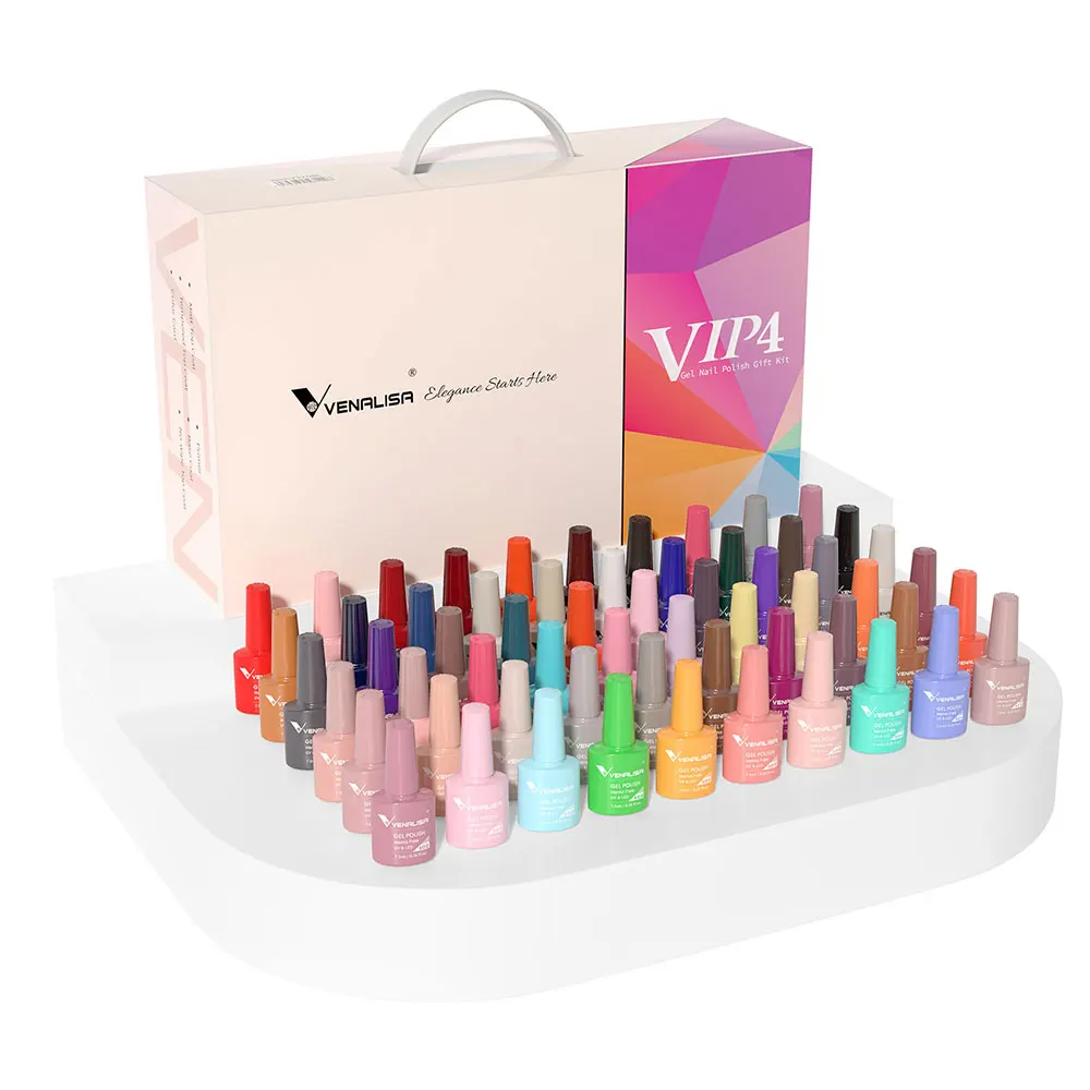 Venalisa Kit 65 Vernis Gel UV Semi-Permanent 60 Couleurs Hema Free – Longue Tenue