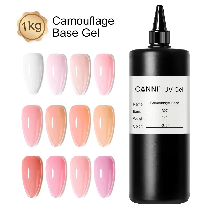 CANNI Gel Polish Base Coat Caoutchouc 1000g – Longue Tenue, Vegan & Sans HEMA