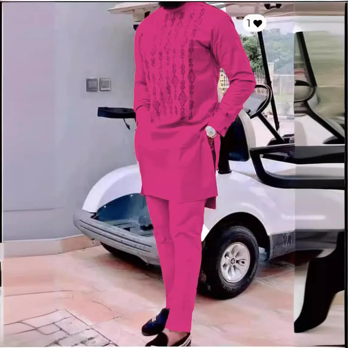 Ensemble 2 pièces homme style ethnique africain – Coupe Smart Casual tendance