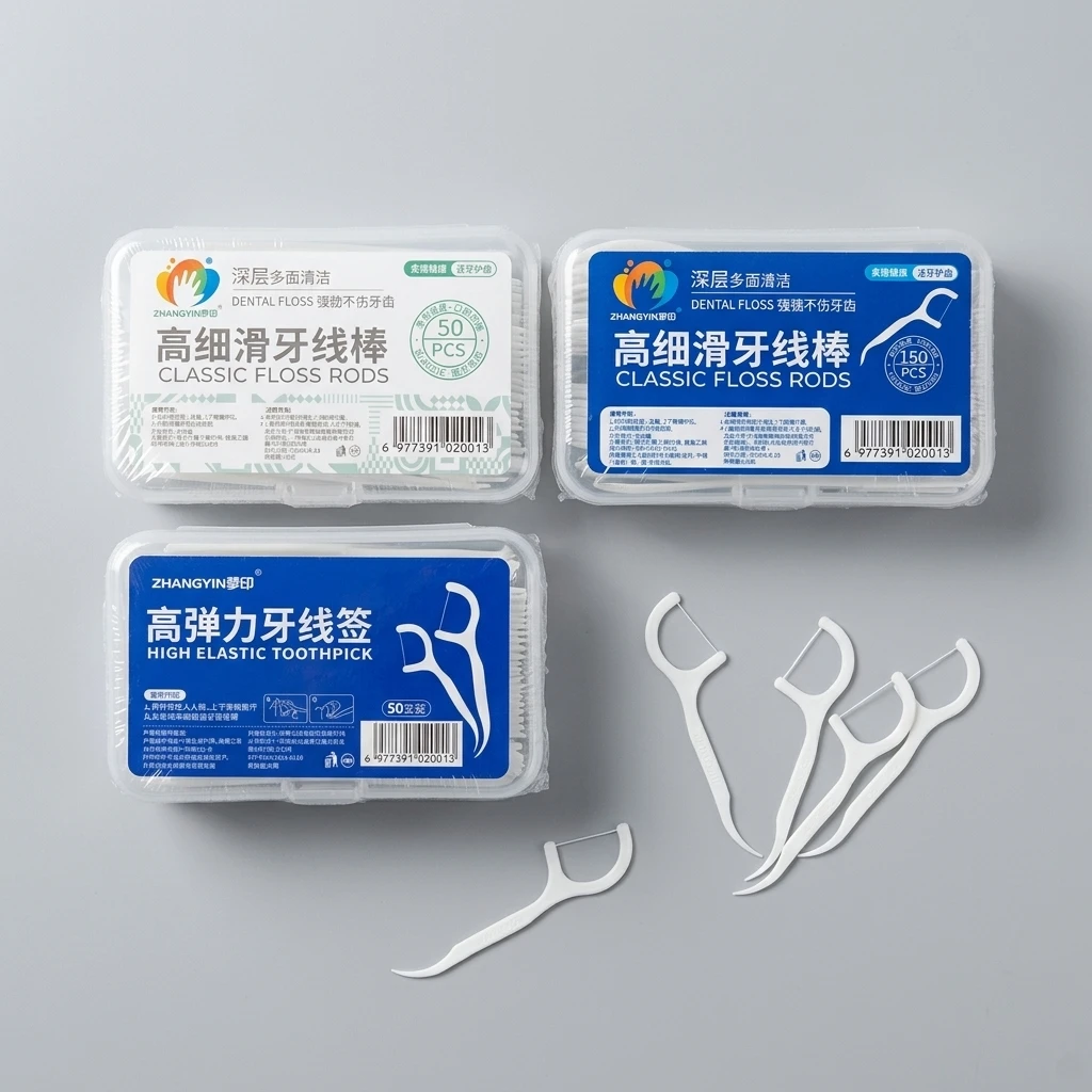 Cure-dent fil dentaire jetable en sachet individuel – Hygiène bucale pratique