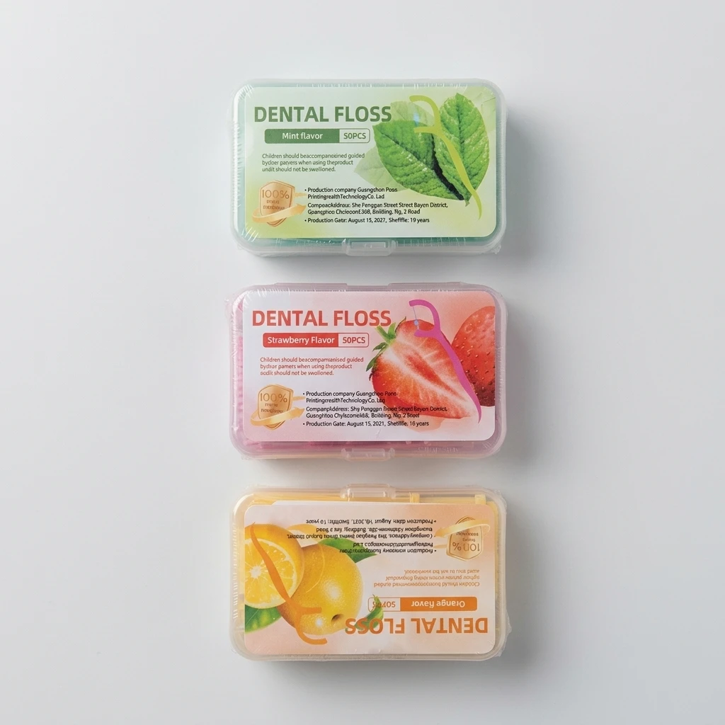 Cure-dent fil dentaire jetable en sachet individuel – Hygiène bucale pratique
