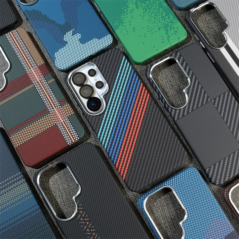 Coque Fibre de Carbone Samsung Galaxy S24/S25/S26 Ultra – Magnétique & Antichoc