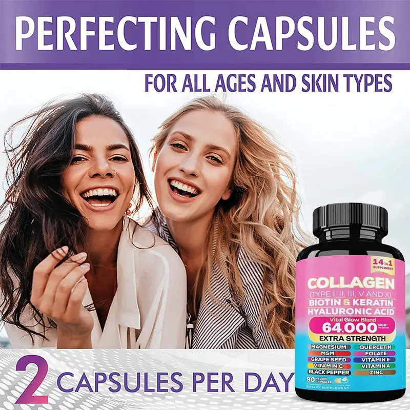 Capsules de Collagène OEM – Complément Beauté & Bien-être | 90 Capsules