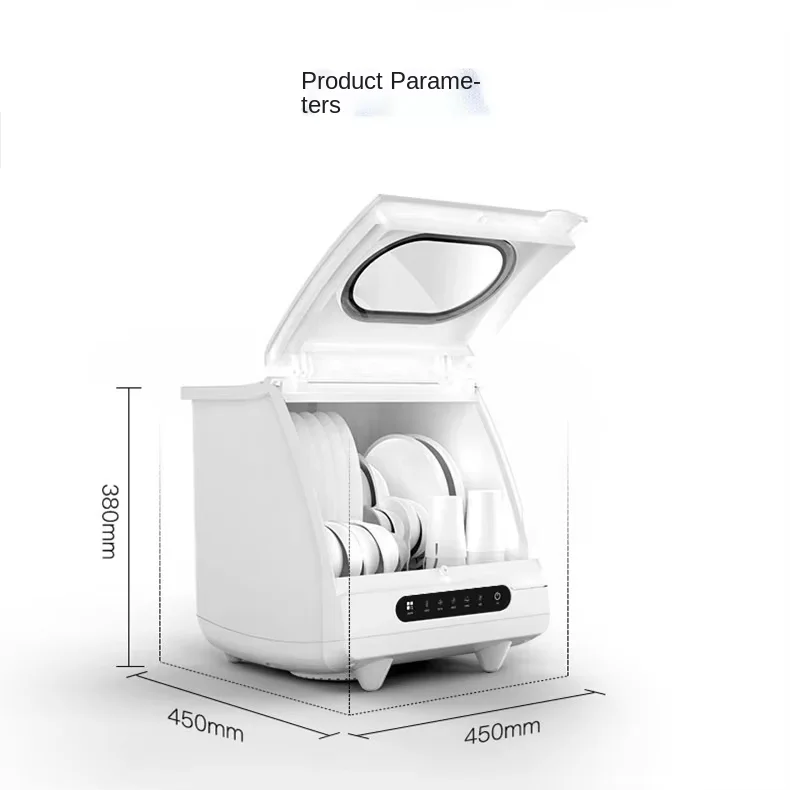 Mini Lave-Vaisselle Compact de Comptoir – Désinfection Vapeur 5★ | 1200W | Ultra Silencieux