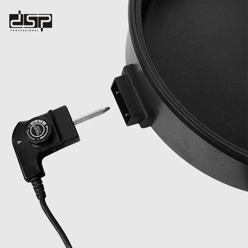 Poêle Électrique DSP 1500W – Antiadhésif, Couvercle Verre & Température Réglable 7,5L