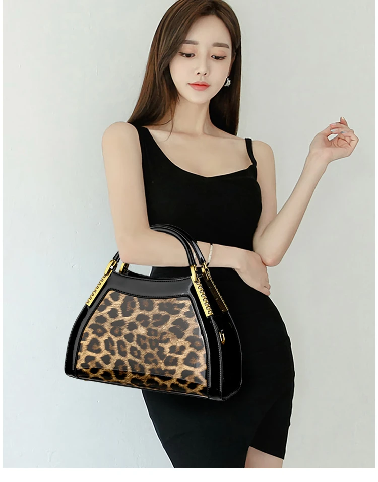 Sac à main femme élégant en cuir PU brillant – Grande capacité, imperméable et pliable