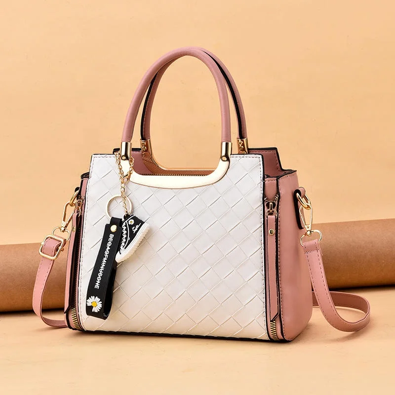 Sac à main carré luxe OKASA unisexe en cuir PU moderne – Grande capacité, fermeture bouton