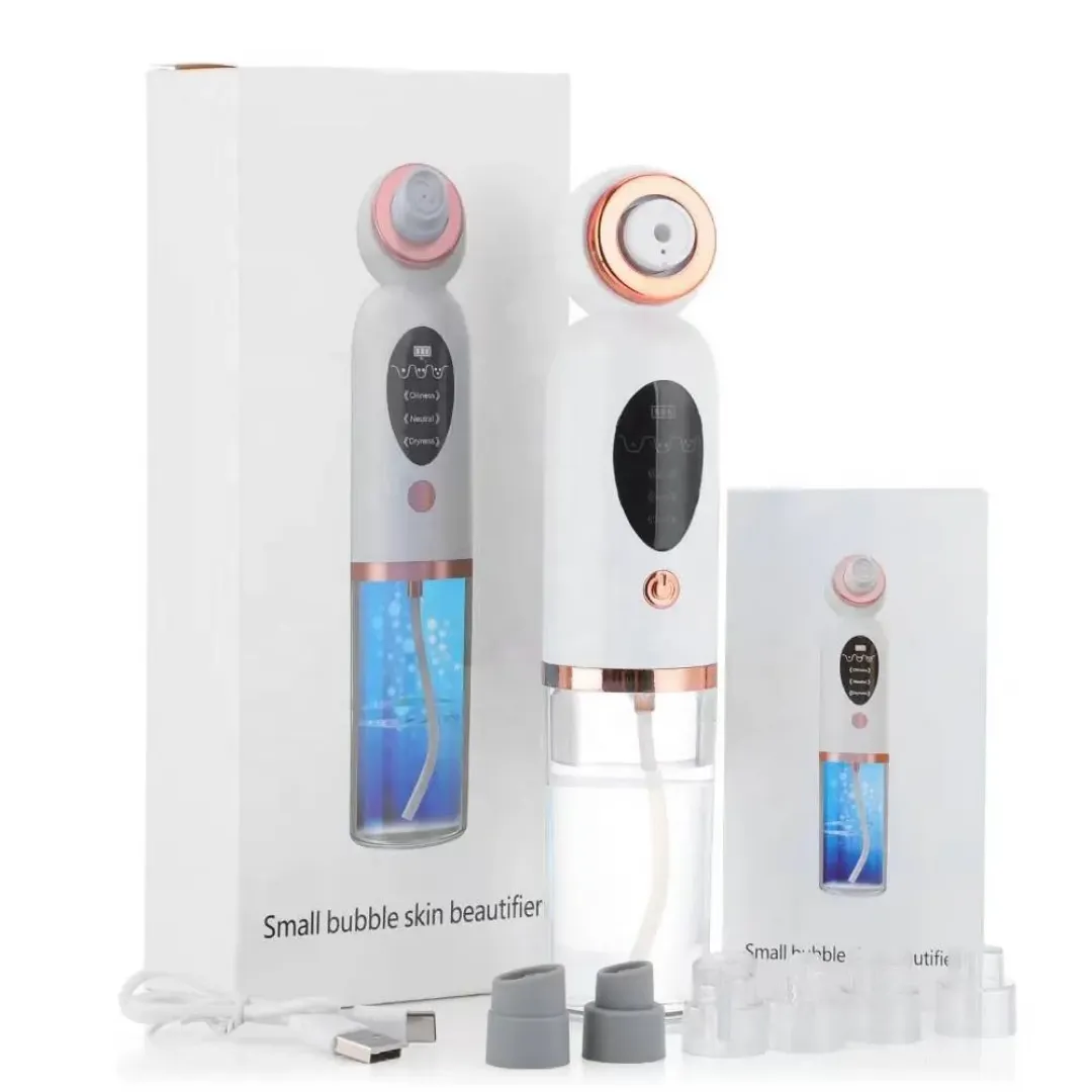Aspirateur de Points Noirs et d'Acné Rechargeable – Nettoyeur de Pores avec Fonction de Massage et Tête en Silicone