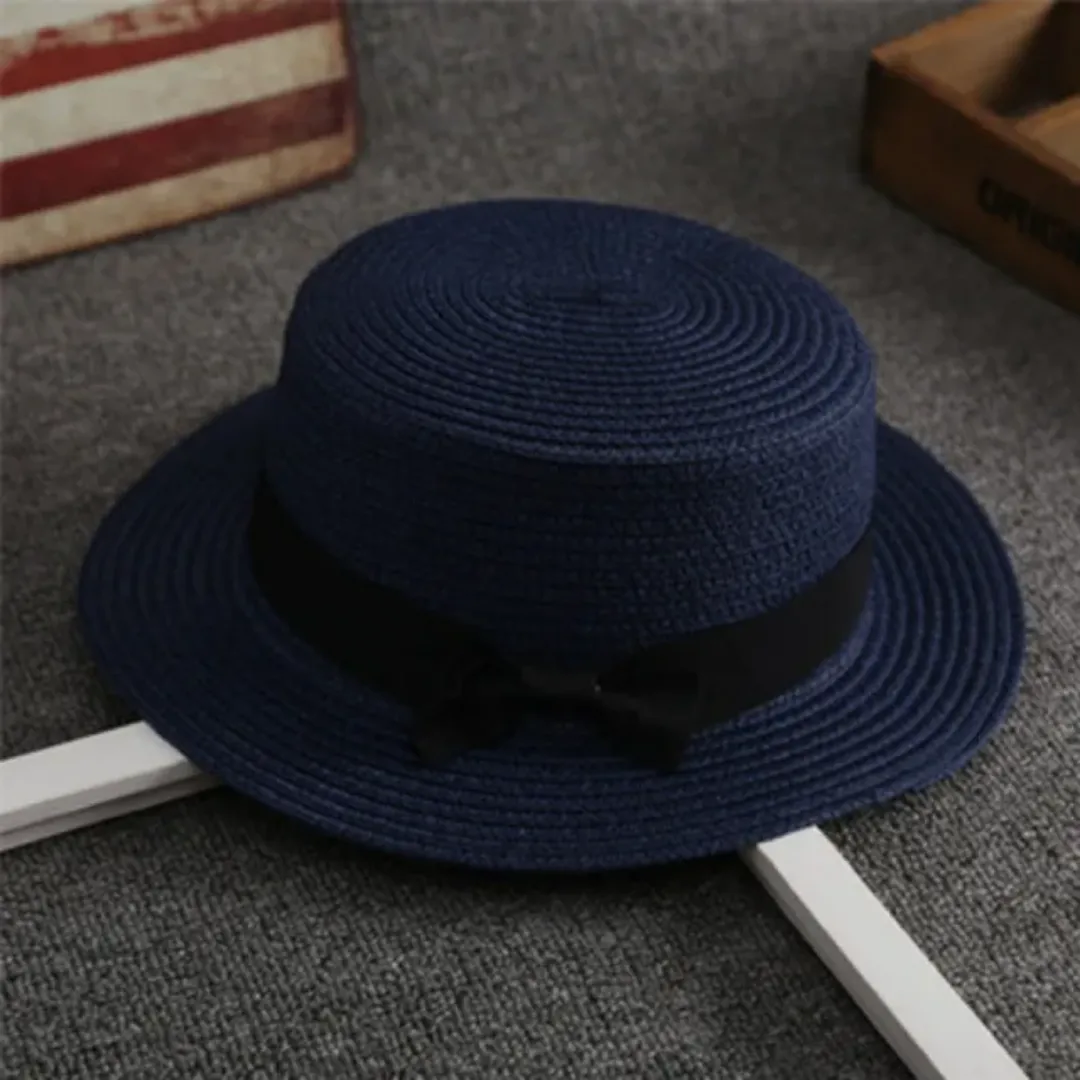Chapeau de Paille Femme Été – Protection UV avec Nœud Élégant