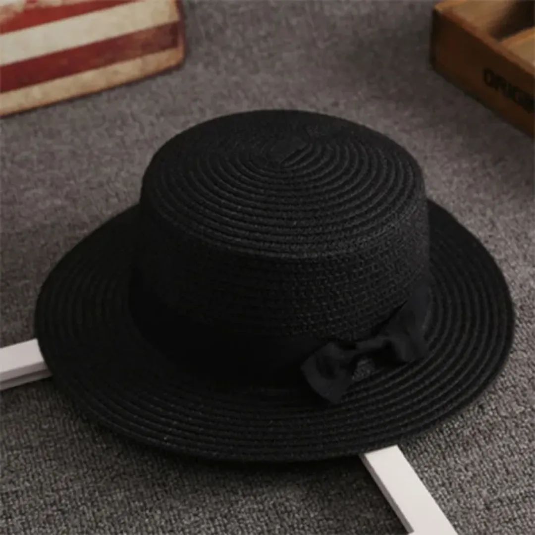 Chapeau de Paille Femme Été – Protection UV avec Nœud Élégant