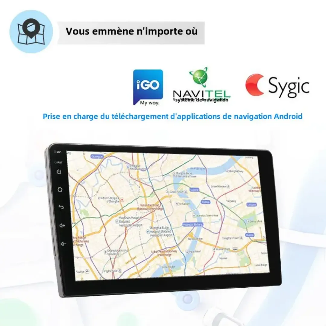 Autoradio 7" 1GB de ram + 16GB de stockage interne, IPS Écran Tactile – GPS, Bluetooth, FM/AM, 2 Din