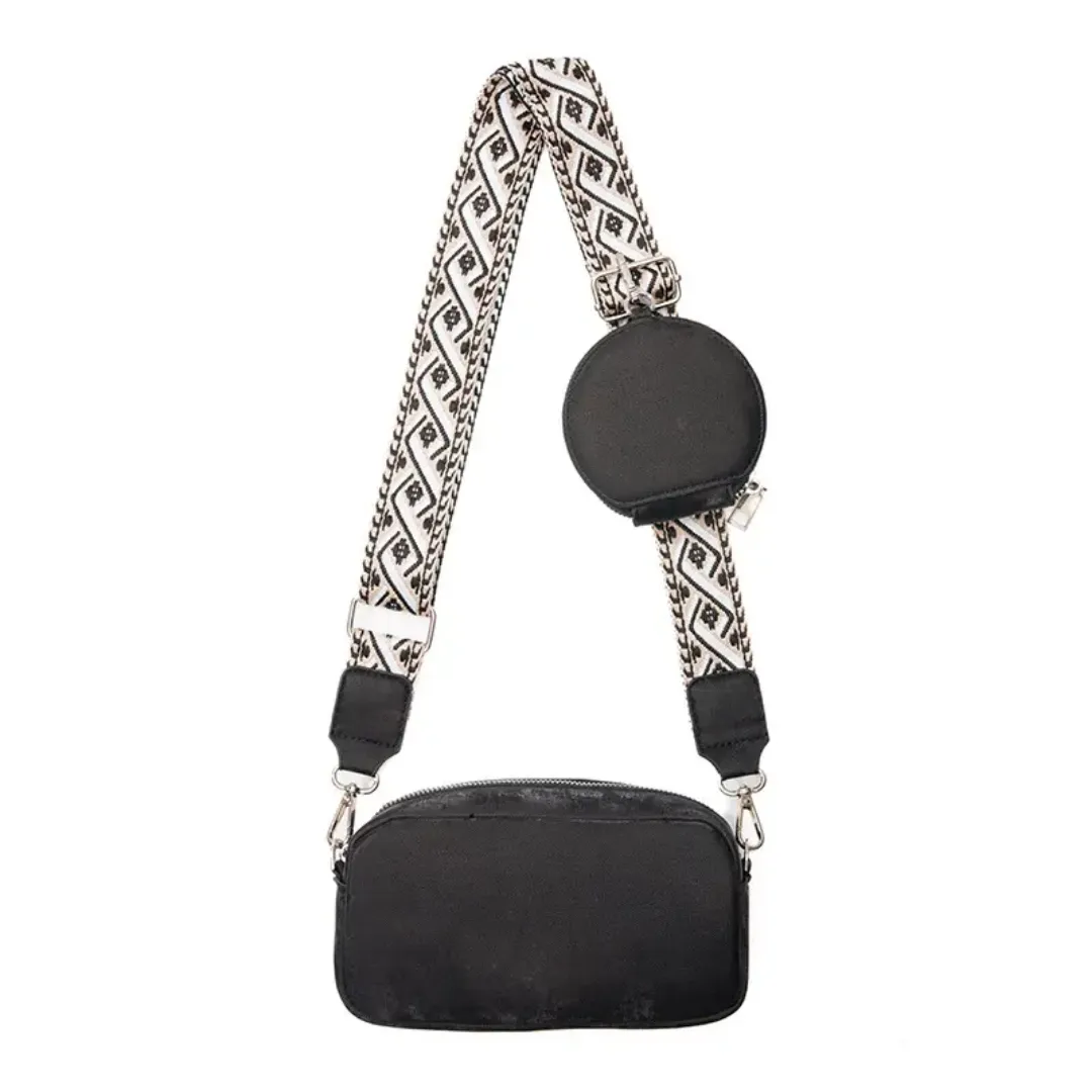 Sac à Bandoulière Tendance – Design Créateur avec Mini Pochette, Bandoulière Large, Couleur Bonbon