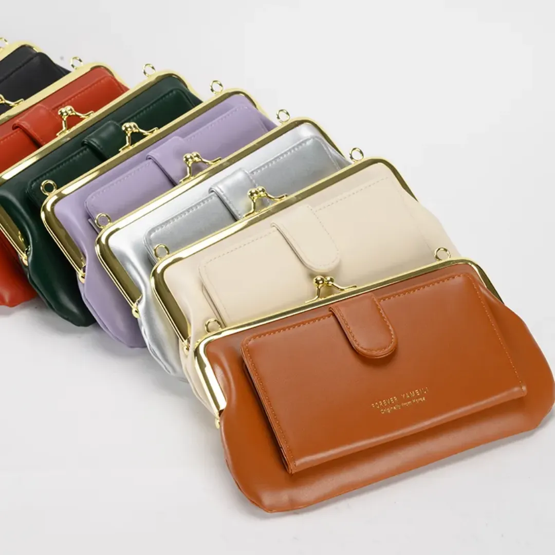 Mini Sac à Bandoulière Élégant – Effet Cuir Brillant – Portefeuille Pochette avec Chaîne Dorée