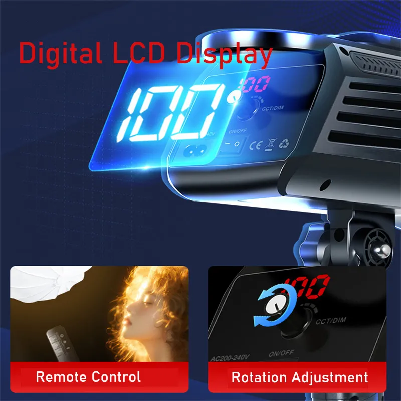 Projecteur LED Continu Professionnel 200W pour Studio Photo et Vidéo – Lumière Puissante et Réglable