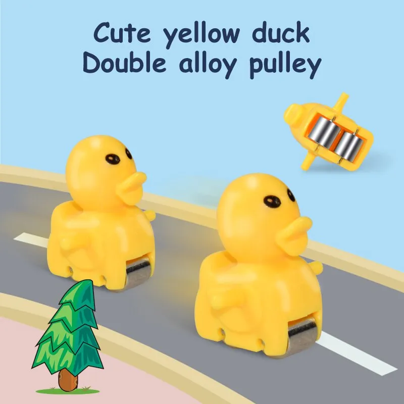 Circuit Musical Électrique avec Lumière et Petits Canards – Jouet Amusant pour Enfant avec Escalier Automatique et Piste de Course