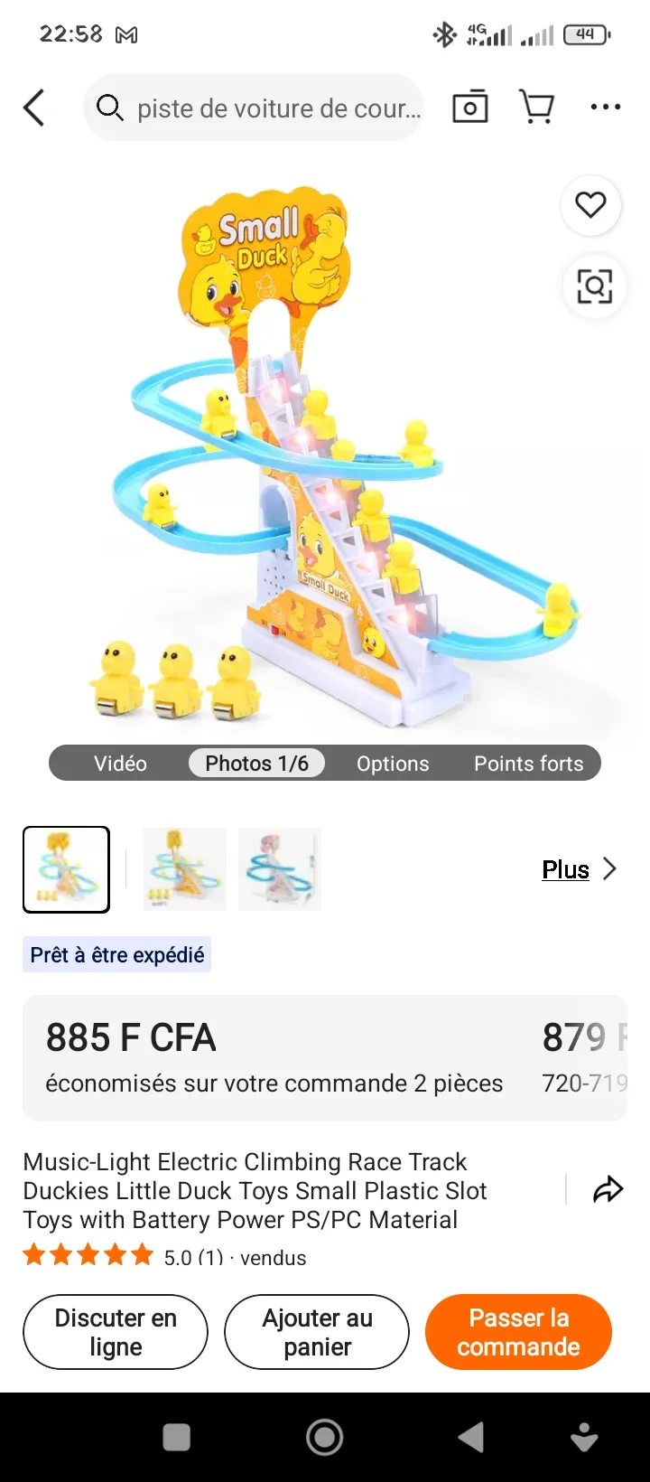 Circuit Musical Électrique avec Lumière et Petits Canards – Jouet Amusant pour Enfant avec Escalier Automatique et Piste de Course