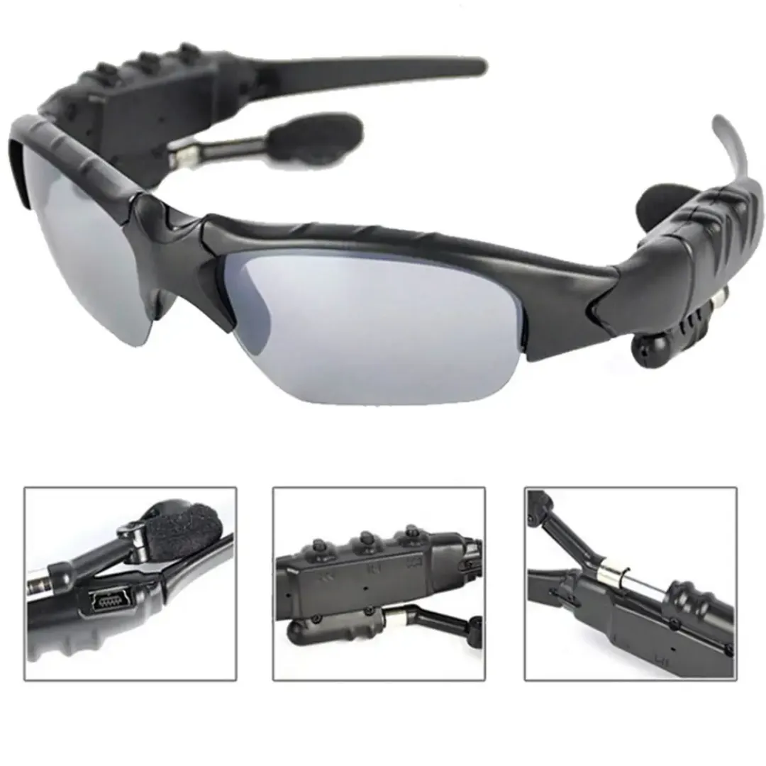 Lunettes de Sport Bluetooth 5.0 – Écouteurs Intégrés, Appels et Musique, Verres Polarisés, Conduite, Cyclisme
