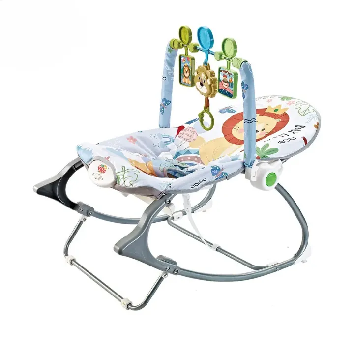 Transat Bébé Électrique Multifonctionnel - Bascule Musicale avec Vibration et Jouets Suspendus