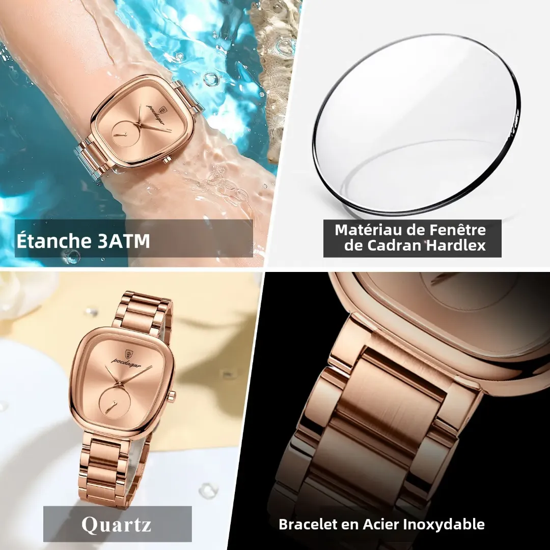 Montre Femme Poedgar 783 Quartz Étanche – Élégante et Moderne en Acier Inoxydable