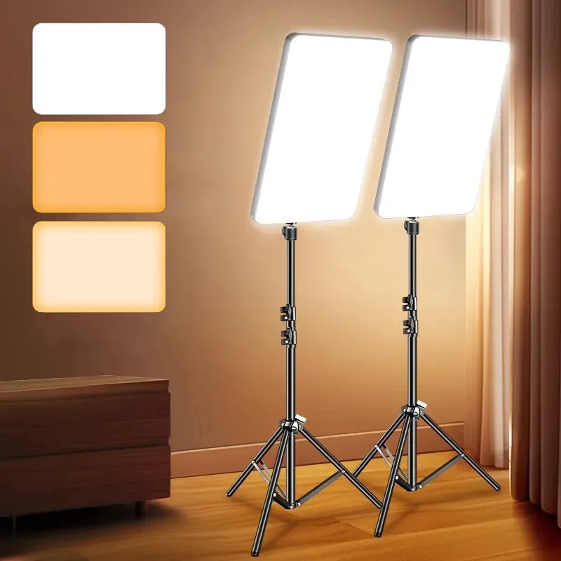 Lampe LED Professionnelle Bicolore 60W avec Télécommande – Éclairage Studio Photo, Vidéo YouTube, Maquillage et Live Stream