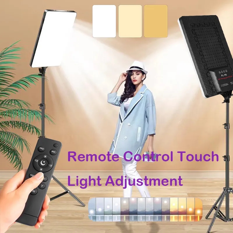 Lampe LED Professionnelle Bicolore 60W avec Télécommande – Éclairage Studio Photo, Vidéo YouTube, Maquillage et Live Stream
