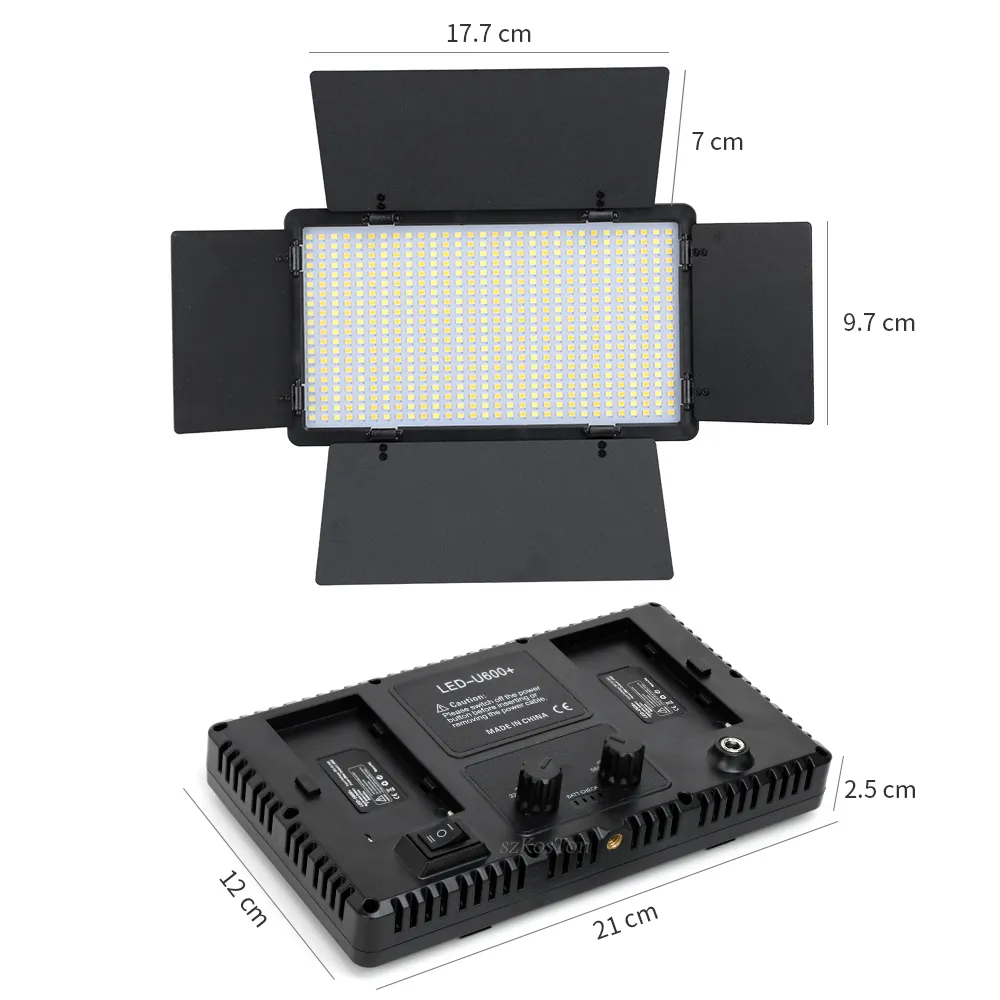 Panneau LED Professionnel ZSYB P700 – Éclairage Studio 35W Dimmable 2700K-6500K Haute Luminosité, sur Batterie Rechargeable