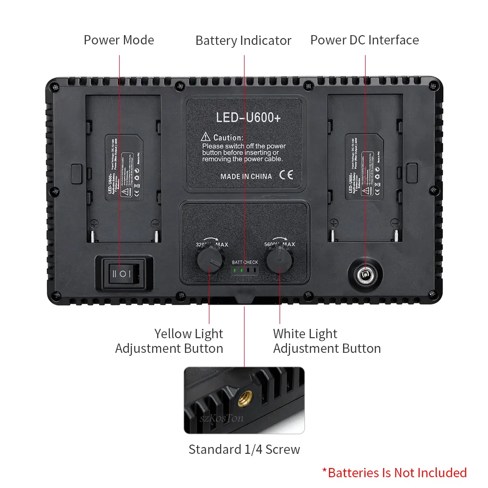 Panneau LED Professionnel ZSYB P700 – Éclairage Studio 35W Dimmable 2700K-6500K Haute Luminosité, sur Batterie Rechargeable