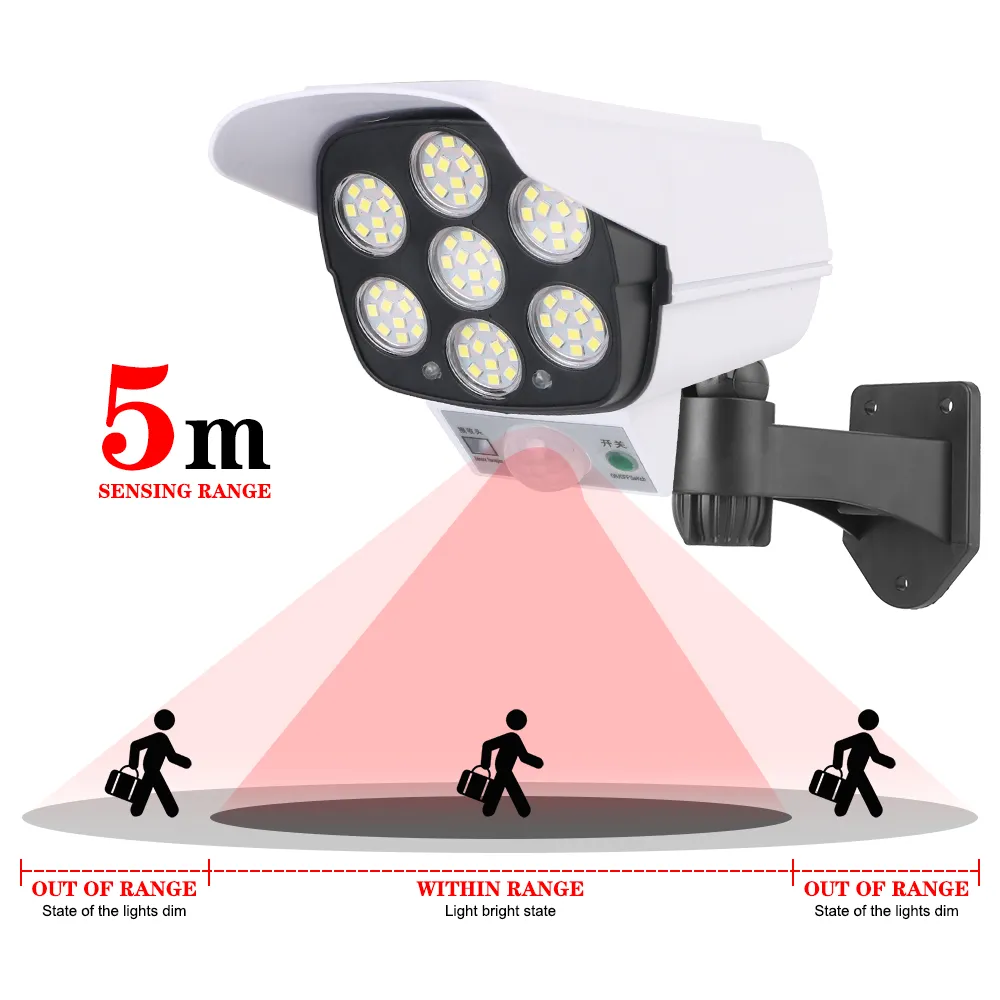 Lampe Solaire de Sécurité Extérieure avec Détecteur de Mouvement - Étanche, Murale, à LED Ultra Lumineuse avec Télécommande