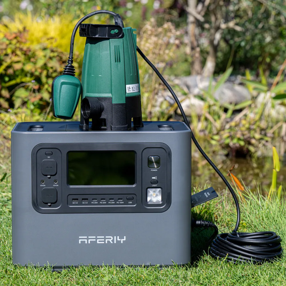 Station d'Énergie Solaire Portable AFERIY P210 - 2048Wh - Batterie LiFePO4, Onde Sinusoïdale Pure, Contrôle Intelligent via App