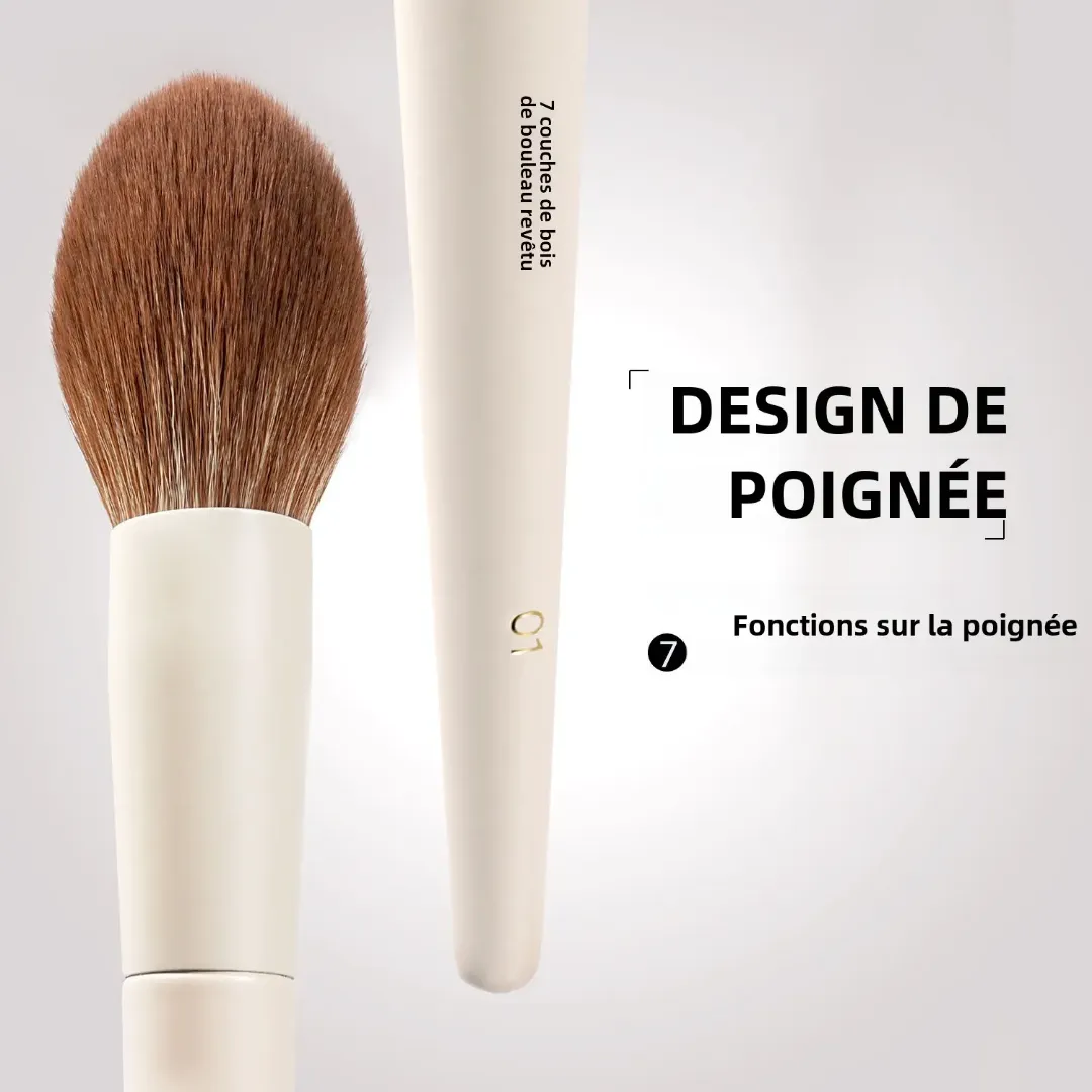 Ensemble de 15 Pinceaux de Maquillage Professionnels – Haute Qualité, Finitions Parfaites, Manches Blanches
