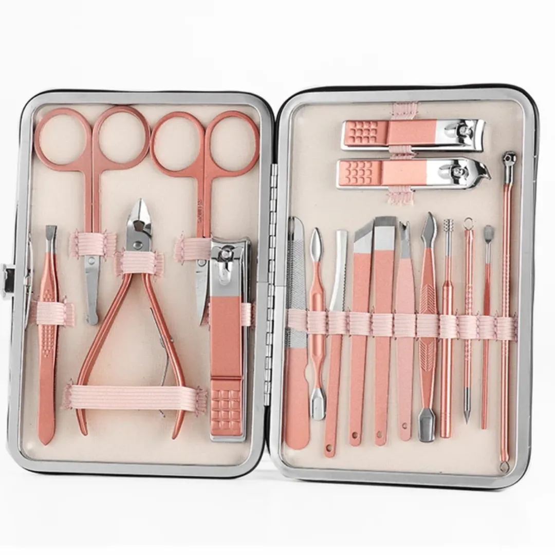 Kit Complet de Manucure et Pédicure Professionnel - 18 Outils Multifonctions pour Ongles, Pieds et Soins Beauté