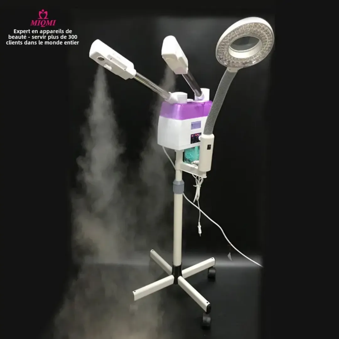 Vaporisateur Facial Professionnel à Vapeur Chaude Nano Ionique - Appareil de Soin du Visage pour Salon de Beauté