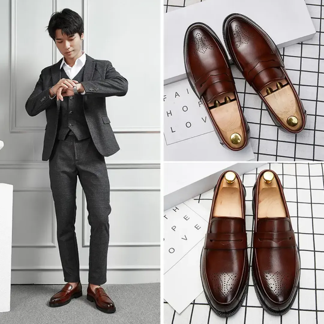 Chaussures habillées en cuir pour homme – Élégance formelle pour bureau, mariage et occasions spéciales