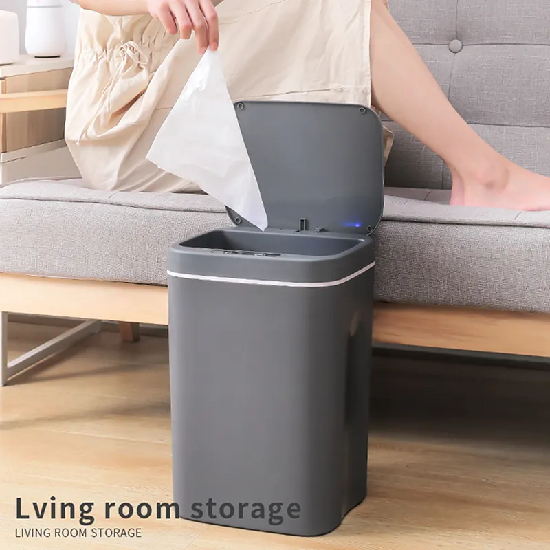 Poubelle Intelligente avec Capteur Automatique – Étanche pour Cuisine, Salle de Bain ou Bureau