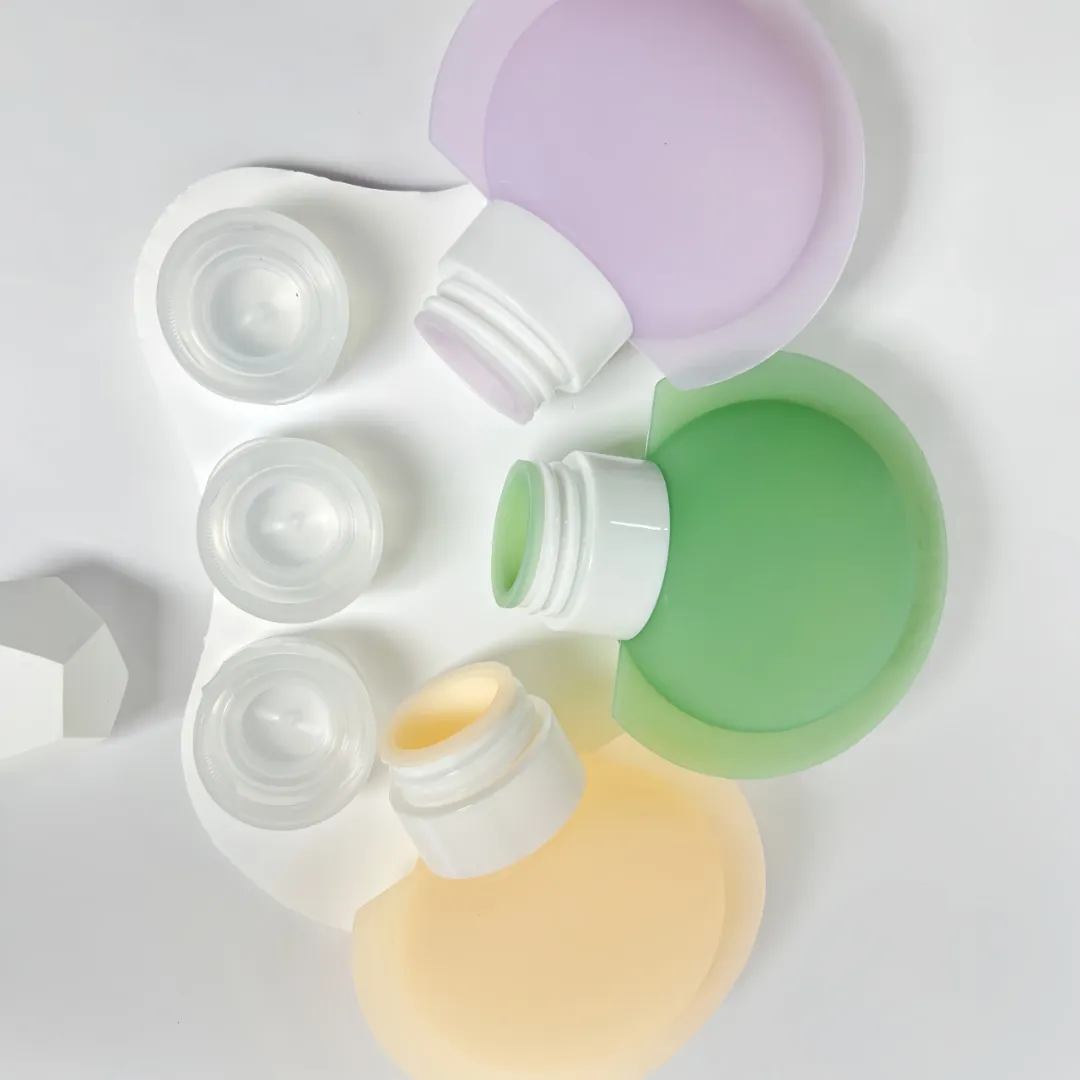 Flacon Souple en Silicone Anti-Fuite – 60/90ml Rechargeable pour Lotion, Gel Douche, Shampoing
