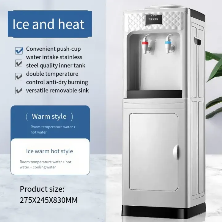 Distributeur d'Eau Chaude et Froide - Compact, Électrique, avec Rangement Intégré - Idéal Maison et Bureau