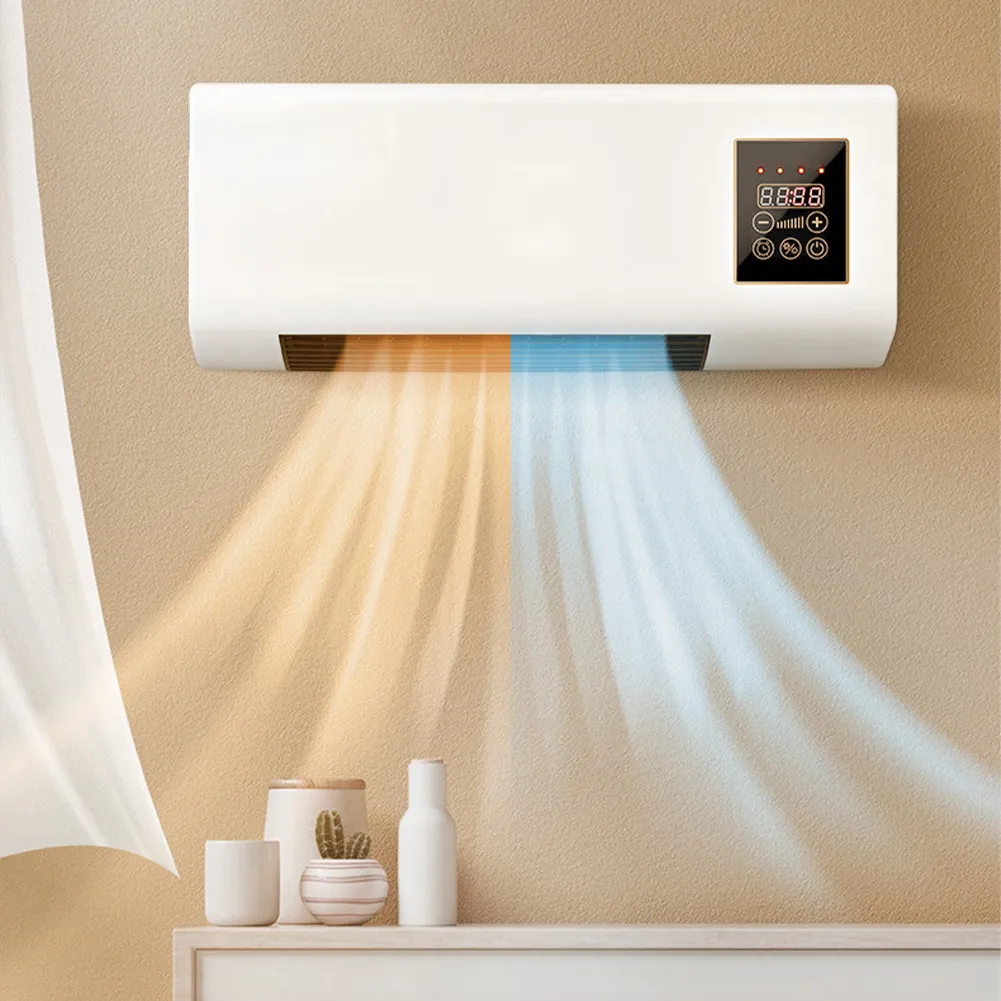 Chauffage Électrique Intelligent Mural ou Bureau - Souffleur d’Air Chaud pour Salon, Chambre, Bureau et Hiver