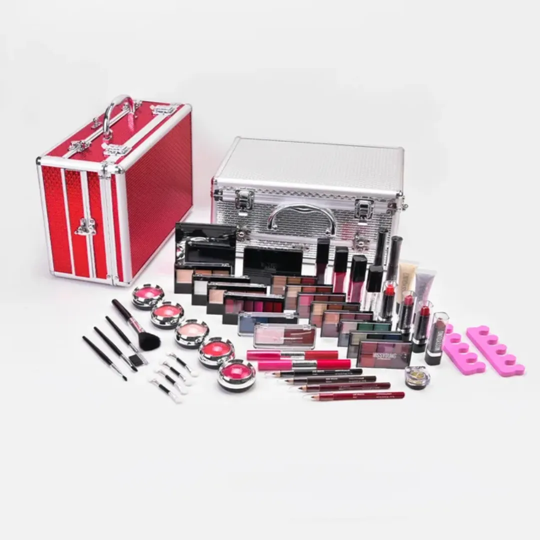 Mallette de Maquillage Complète – Kit Professionnel Tout-en-Un pour Teint, Yeux, Lèvres et Ongles