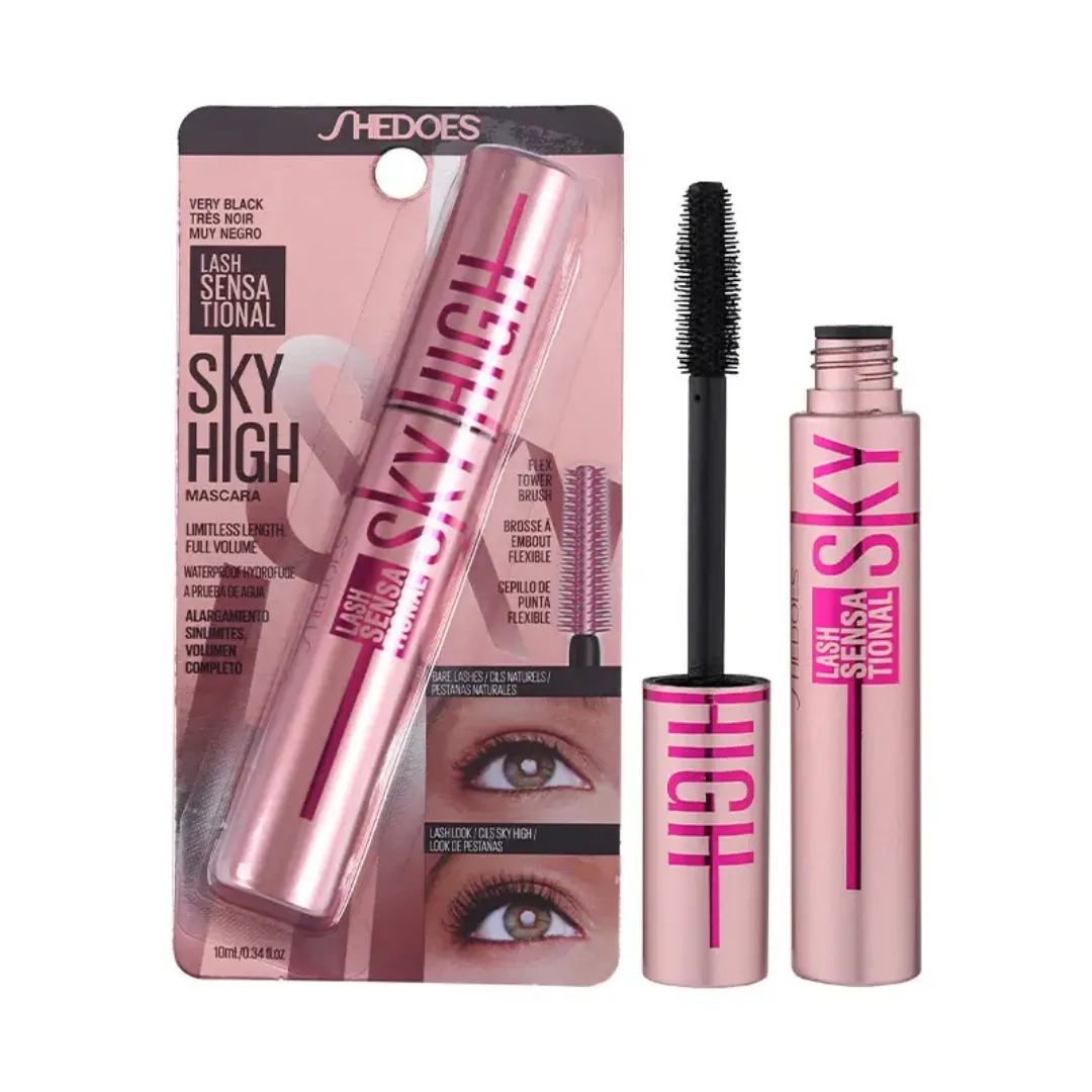 Mascara 4D Sky High SHE DOES – Waterproof, Volume Extrême, Allonge et Épaissit les Cils | Tenue 24H 