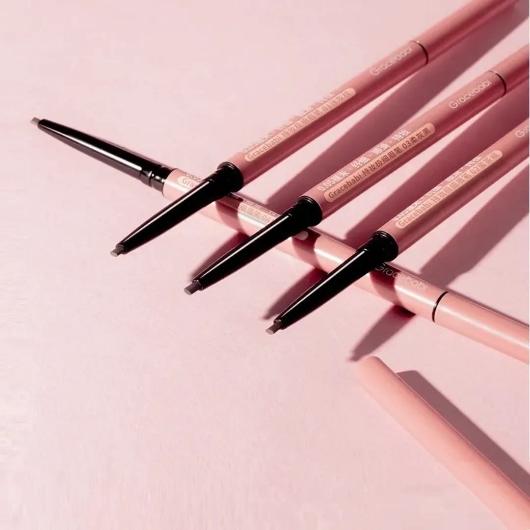 Crayon à Sourcils Double Tête Waterproof Gracebabi – Résistant à l’Eau et à la Sueur – Végan – Longu
